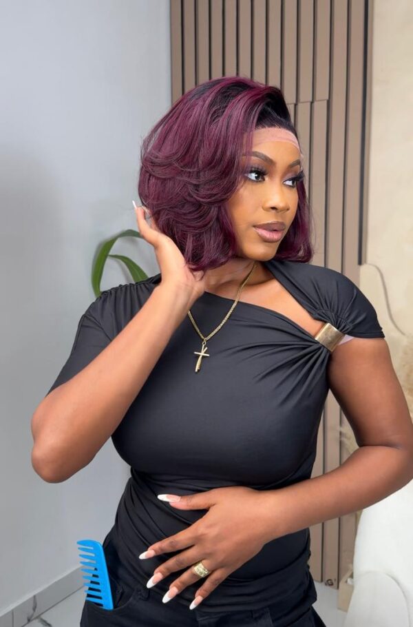 WhatsApp Image 2025-08-20 at 11.13.58 AM (4) 10″ MS Layered DarkBurgundy 5×5 Wig – 200g