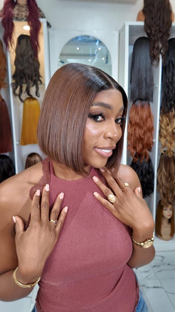 8” Donor Straight Dark Brown 2x6