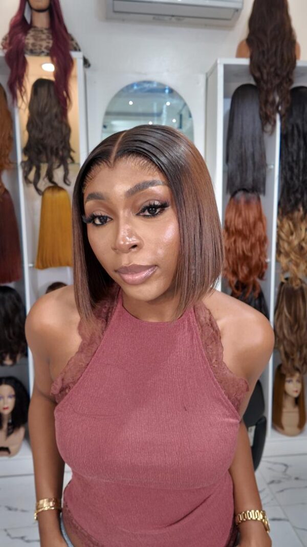 8” Donor Straight Dark Brown HD 5x5