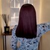 default 18" MS DARK BURGUNDY 5*5 WIG-250g
