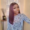 default 18" MS DARK BURGUNDY 5*5 WIG-250g