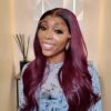 22 MS DARKBURGUNDY 13*4 WIG-300g