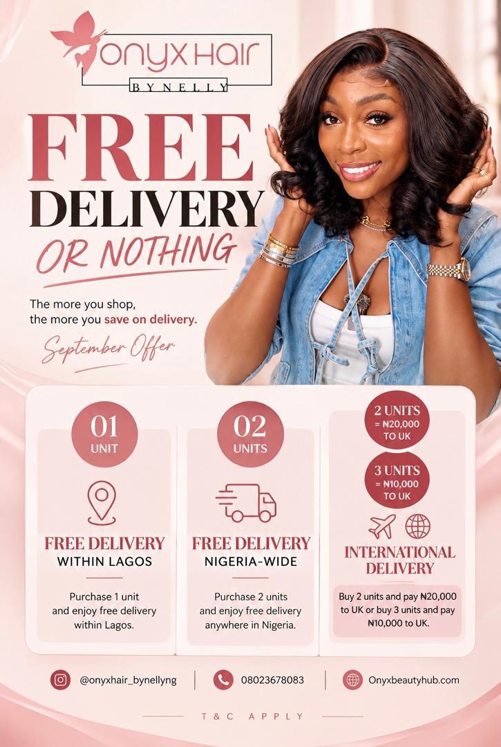 September Free Delivery Offer Flyer